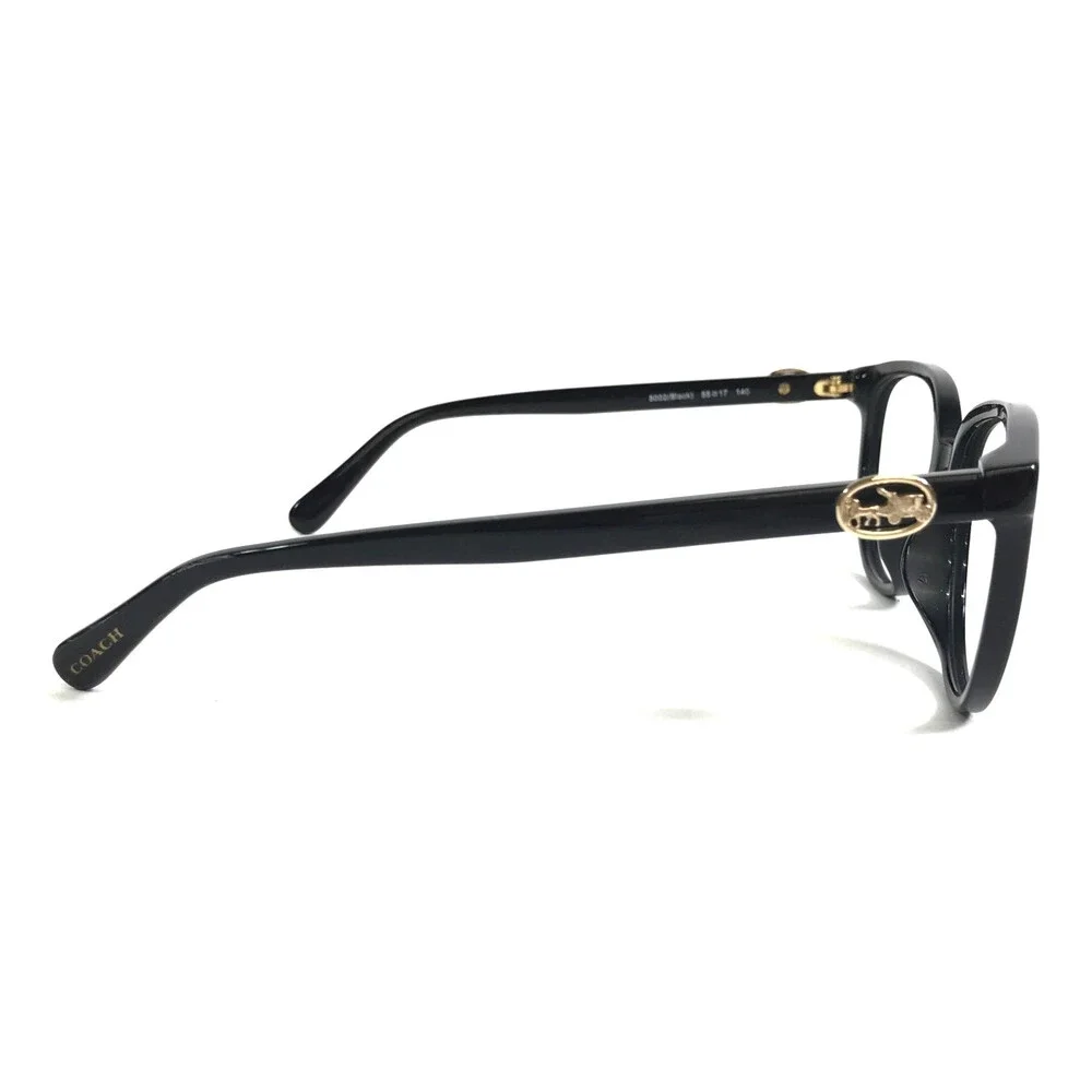 Coach Eyeglasses Frames HC6182F 5002 Shiny Black Gold Square Full Rim 55-17-140 - Picture 4 of 12